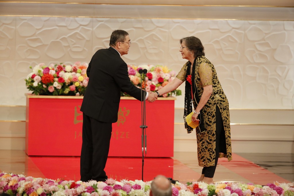 PMA President Moneeza Hashmi at the Japan Prize ceremony. Image: The Japan Prize