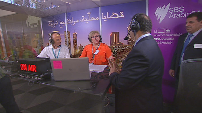 The launch of SBS Arabic 24. Image: SBS